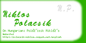 miklos polacsik business card